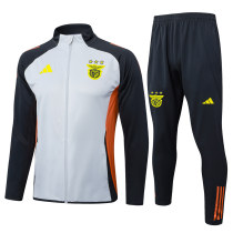 Mens Benfica Jacket + Pants Training Suit Grey 2025/26