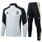 Mens Juventus Jacket + Pants Training Suit Light Grey 2025/26