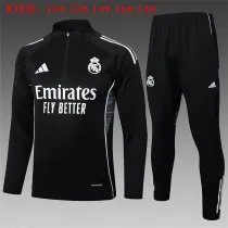 Kids Real Madrid Training Suit Black 2025/26