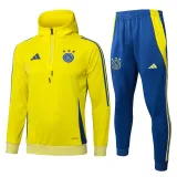 Mens Ajax Hoodie Sweatshirt + Pants Training Suit Yellow 2025/26