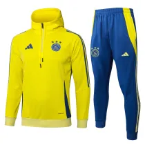 Mens Ajax Hoodie Sweatshirt + Pants Training Suit Yellow 2025/26