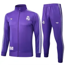 Mens Real Madrid Jacket + Pants Training Suit Purple 2025/26