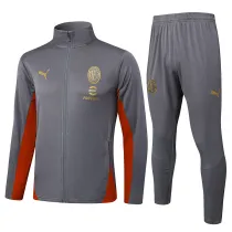 Mens AC Milan Jacket + Pants Training Suit Grey 2025/26