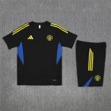 Kids Manchester United Short Training Suit Black 2025/26