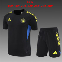 Kids Manchester United Short Training Suit Black 2025/26