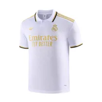 Mens Real Madrid Polo Shirt White - Gold 2025/26