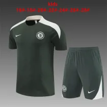 Kids Chelsea Short Training Suit Dark Green 2025/26