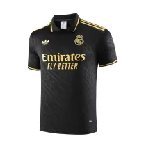 Mens Real Madrid Polo Shirt Black 2025/26
