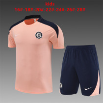 Kids Chelsea Short Training Suit Pink 2025/26
