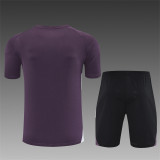 Kids Manchester United Short Training Suit Purple 2025/26