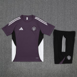 Kids Manchester United Short Training Suit Purple 2025/26