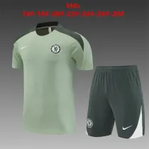 Kids Chelsea Short Training Suit Light Green 2025/26