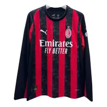 Mens AC Milan Home Jersey Long Sleeve 2025/26