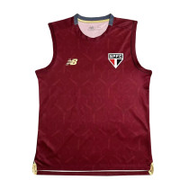 Mens Sao Paulo Burgundy Singlet 2025/26