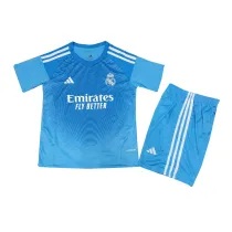 Kids Real Madrid Goalkeeper Blue Jersey 2025/26