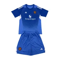 Kids Manchester United Goalkeeper Blue Jersey 2025/26