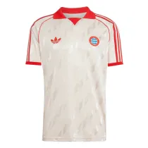 Mens Adidas Originals Bayern Munich Jersey 3 Stripes Pure Cotton White Shirt 2025/26 - Match