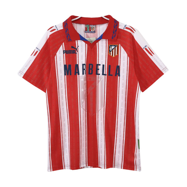 Mens Atletico Madrid Retro Home Jersey 1995/96