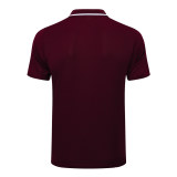 Mens Bayern Munich Polo Shirt Burgundy 2025/26