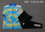 Mens Real Madrid Jacket + Pants Training Suit Blue - Green 2025/26