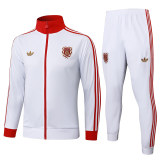 Mens Bayern Munich Jacket + Pants Training Suit 125th Years Anniversay White 2025/26