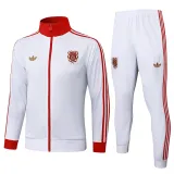 Mens Bayern Munich Jacket + Pants Training Suit 125th Years Anniversay White 2025/26