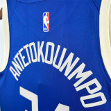 Mens Milwaukee Bucks Nike Blue 2025 Swingman Jersey - City Edition