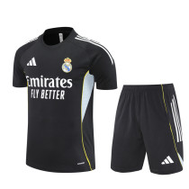 Mens Real Madrid Short Training Suit Black 2025/26