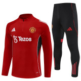 Mens Manchester United Training Suit Red 2025/26