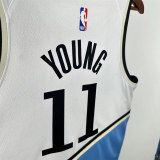 Mens Atlanta Hawks Nike White 2025 Swingman Jersey - City Edition