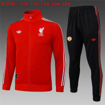 Kids Liverpool Jacket + Pants Training Suit Red 2025/26