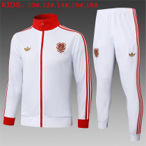 Kids Bayern Munich Jacket + Pants Training Suit 125th Years White 2025/26