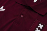 Mens Ajax Polo Shirt Burgundy 2025/26