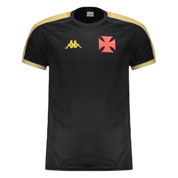 Mens Vasco da Gama Pre-Match Supporter Gold CRVG Black Jersey 2025/26