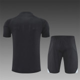 Kids Real Madrid Short Training Suit Black 2025/26