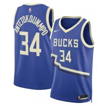 Mens Milwaukee Bucks Nike Blue 2025 Swingman Jersey - City Edition