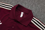 Mens Ajax Polo Shirt Burgundy 2025/26