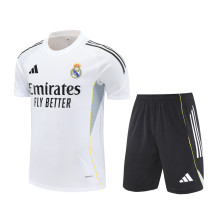 Mens Real Madrid Short Training Suit White 2025/26