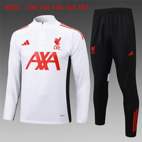 Kids Liverpool Training Suit White 2025/26