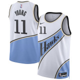 Mens Atlanta Hawks Nike White 2025 Swingman Jersey - City Edition