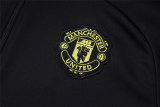 Mens Manchester United Jacket + Pants Training Suit Black II 2025/26
