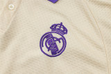 Mens Real Madrid Polo Shirt Apricot 2025/26