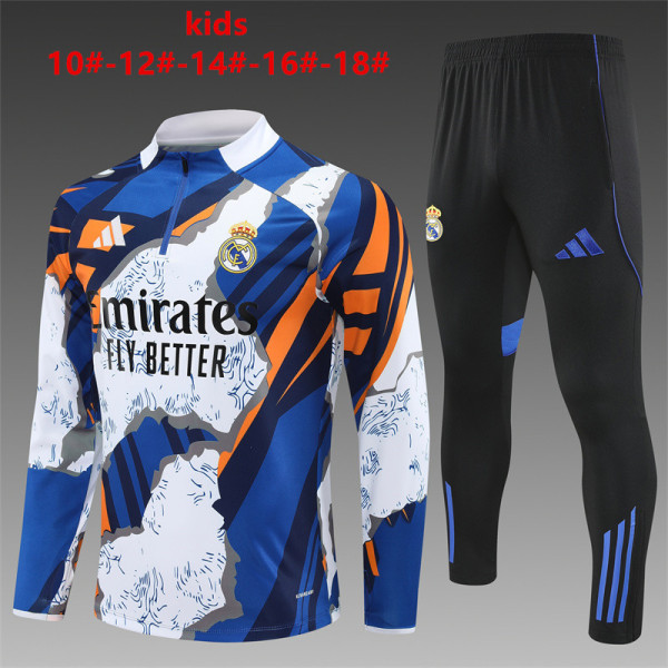 Kids Real Madrid Training Suit Blue 2025/26