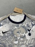 Mens Tottenham Hotspur Short Training Jersey Light Grey 2025/26