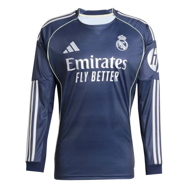 Mens Real Madrid Away Jersey Long Sleeve 2025/26
