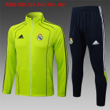 Kids Real Madrid Jacket + Pants Training Suit Green 2025/26