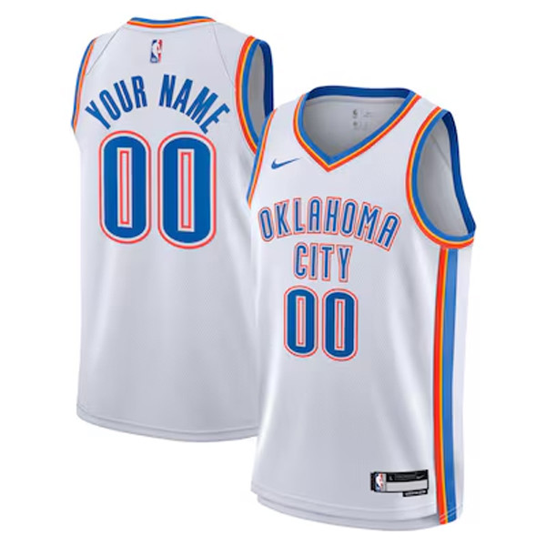 Mens Oklahoma City Thunder Nike White 2025 Swingman Jersey - Association Edition