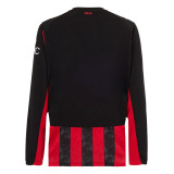 Mens AC Milan Home Jersey Long Sleeve 2025/26