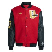 Mens Manchester United adidas Originals Varsity Jacket Red 2025
