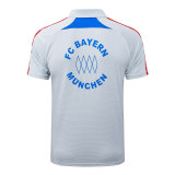 Mens Bayern Munich Polo Shirt Light Grey 2025/26
